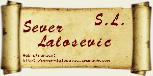 Sever Lalošević vizit kartica